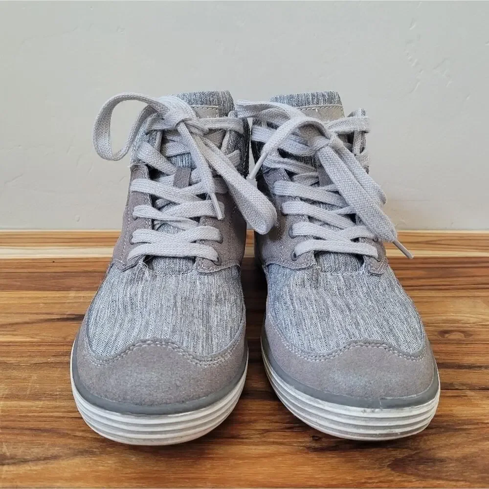Union Bay Sneaker Mens 8- EUR 41‎ High Top Gray Lace up Comfort Casual